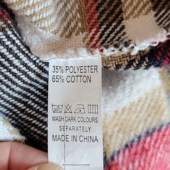 Charlie Charlie Charlotte Plaid Button-Up Women's Shacket Size XL - Picture 10 of 10